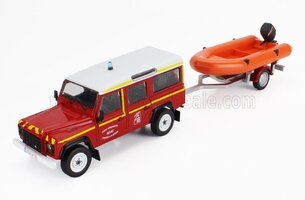 LAND ROVER - DEFENDER 130 PICK-UP HASIČSKÝ S MOTOROVÝM ČLNOM 1986