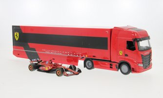 Bburago, Iveco S-Way 570, rot, Formel 1, Ferrari  Bburago, Iveco S-Way 570, rot, Formel 1, Ferrari
