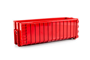 Hákový kontejner o objemu 40m3, červený