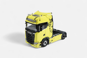 Autoprepravník Scania V8 730S 4x2 & Lohr, žltá