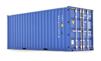 Container 20 ft Sea transport, Blue