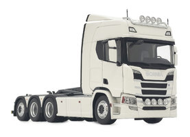 Scania R500 series with hooklift, White