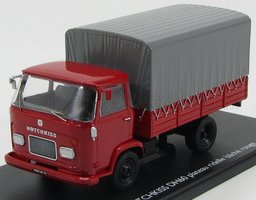 HOTCHKISS - DH60 TRUCK PLATEAU RIDELLE BACHE ROUGE 1959 - red grey