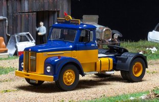 Scania 110 super, blue/yellow, ASG, 1953