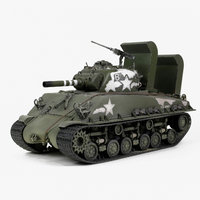 Sherman M4 105 US Medium Tank 711th Bataillon Japan 1945