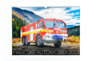 Nástěnný kalendář HASIČSKÉ AUTOMOBILY 2023 + plakát