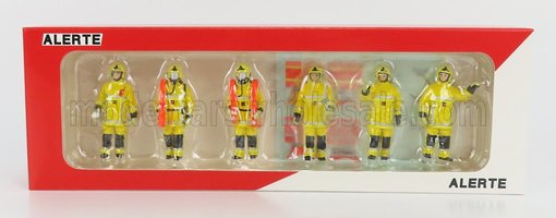 FIGURES - SET 6X URBAN FIREFIGHTERS - YELLOW