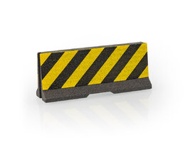 Ribbed concrete barrier