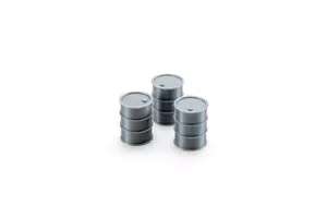 Silver barrel, pack of 3 pcs, 1:32