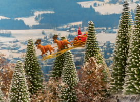 Santa Claus with sleigh
