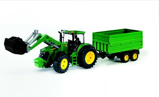 Traktor John Deere 7930, Klinge und Zug - Set