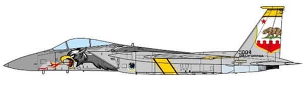 McDonnell Douglas F15C Eagle USAF California ANG 194th Fighter Squadron, 75th Anniversary Edition, 2018