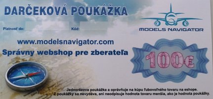 Darčeková poukážka v hodnote 100 EUR