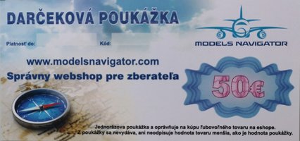 Darčeková poukážka v hodnote 50 EUR