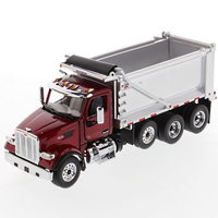 Peterbilt 567 SF OX Stampede Dump Body Dump Truck w. red cabin and chromed body