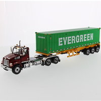 Western Star 4700SB Tandem w. 40Ft Ťahač + Príves - červená, žltá, zelená 