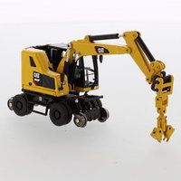CAT M323F Rail Wheeled Excavator (Safety Yellow)