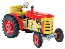 Traktor ZETOR solo - kovové disky - červený