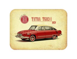 Magnetka Tatra T603-1 (1959) červená  "Retro edicia"