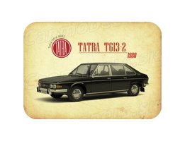 Magnetka  Tatra T613-2 (1980) čierna "Retro edícia"