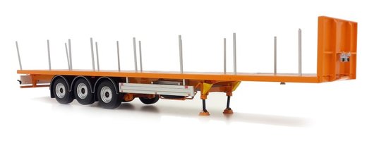 Pacton flatbed trailer, oranžová farba