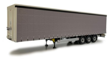 Pacton curtainsider príves, šedá