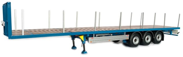 Pacton flatbed trailer blue