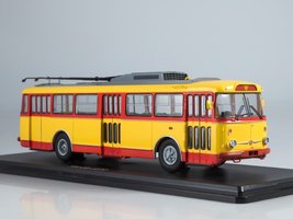 Trolleybus Škoda 9TR / yellow-red /