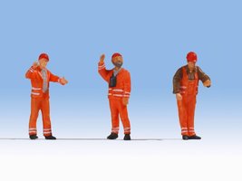 Figures of workers in work clothes 3 pcs