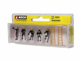 H0 Figurines - Fire Brigade (Black Coveralls)