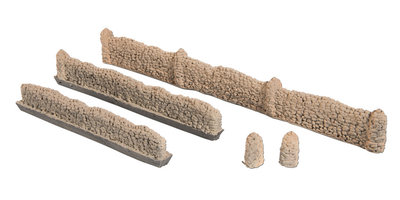 Die Mauer aus Naturstein, beige Farbe, 104 cm Schulden