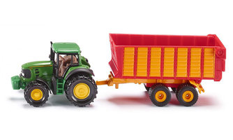 John Deere so zberačom slamy
