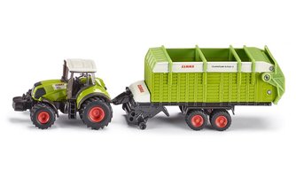 Claas Axion 850 so zberacim vozom Quantum 5700 S