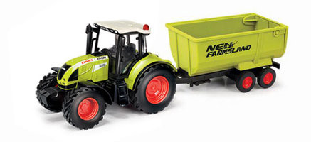 CLAAS ARION 540 tractor with tipping trailer