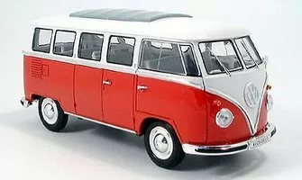 VW T1 Bus Low Rider, červená/biela, 1963