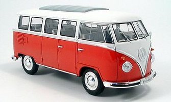 VW T1 Bus Low Rider, rot / weiß 1963