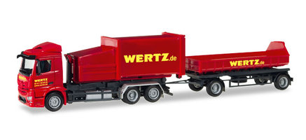 Mercedes-Benz Antos garbage container trailer "Wertz Aachen"