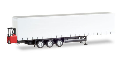 Schmitz Curtain canvas trailer, 3-axle with forklifter