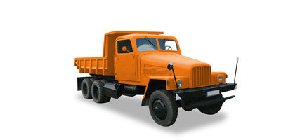 IFA G 5 Truck-mounted tipper, orange
