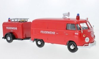 VW T1 box wagon, red, fire brigade