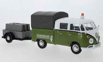 VW T1 Doppelkabine, grün / weiß, Volkswagen Straßendienst
