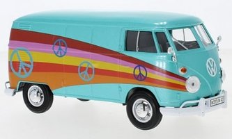 VW T1 box wagon, metallic-türkis/Decorated