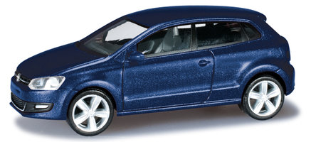 VW Polo Kleinwagen, dunkelblau