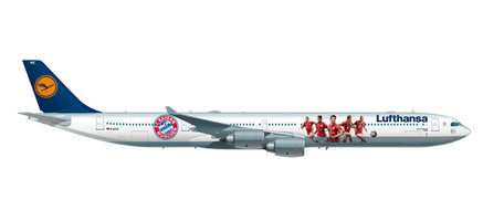 Lufthansa Airbus A340-600 "FC Bayern Audi Summer Tour USA 2016" diecast