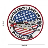 Gesticktes Abzeichen P51 Mustang USAAF