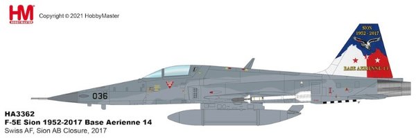 Northrop Grumman RF-5E Swiss Air Force "Sion iger" 036, Fliegerstaffel 19, Sion Air Base Closure, 2017