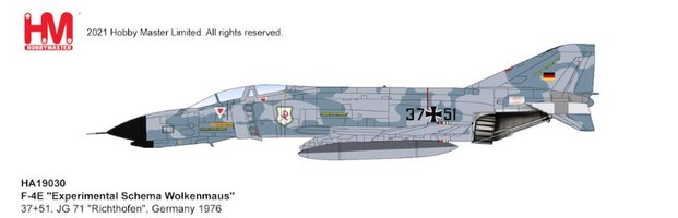 McDonnell Douglas F-4F Luftwaffe JG 71 "Richthofen", "Experimental Scheme Wolkenmaus" 