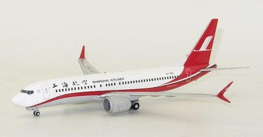 Boeing 737-8MAX Shanghai Airlines with stand