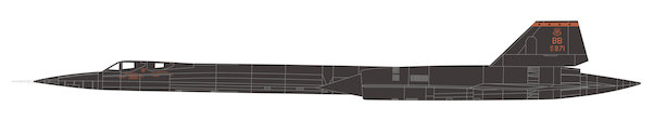 SR-71A Blackbird 61-7971BB USAF 9th RW DET-2 Edwards AFB CA 1997