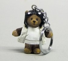 Pilot Teddybär Schlüsselanhänger